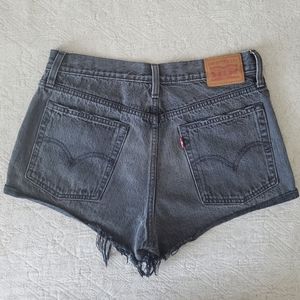 Levi's Wedgie fit black cut off denim short